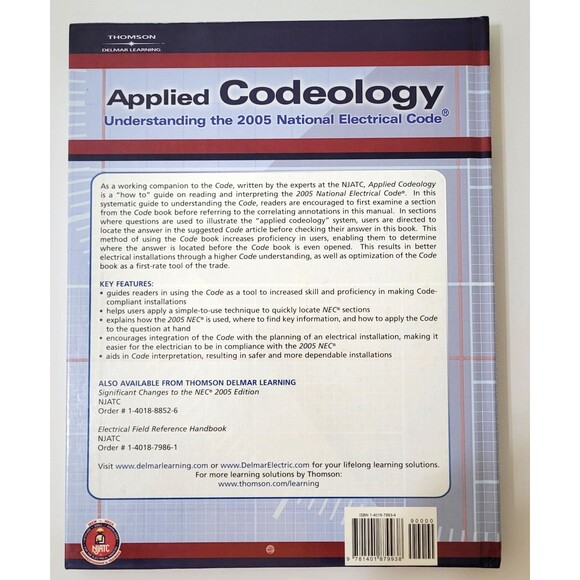Applied Codeology : Understanding the 2005 National Electrical Code by NJATC... - Picture 2 of 3
